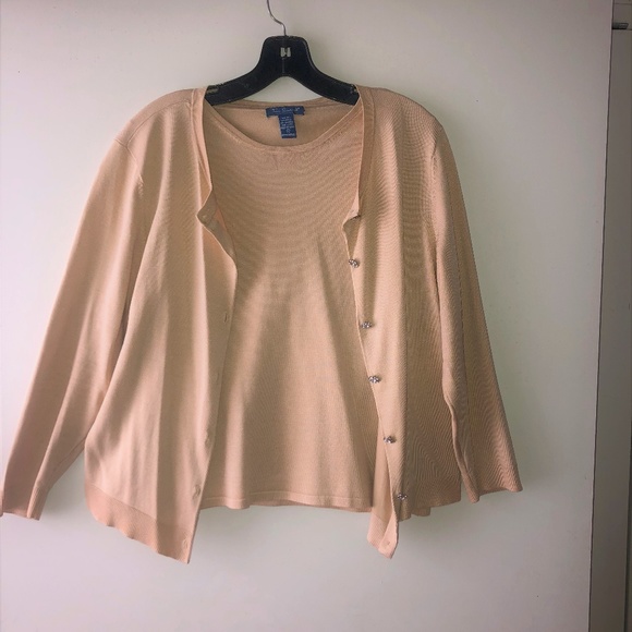 Tori Richard Tan Sweater Set